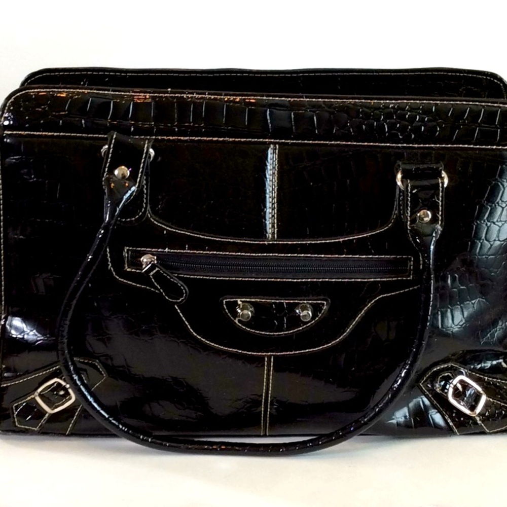 Croco Print Bag